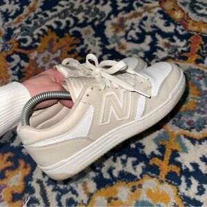 Mens New Balance 480 Shoes Size 7 Tan White Leather Retro Low Top Casual Sneaker